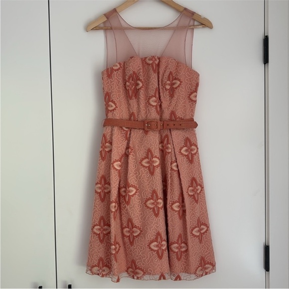 :Price Firm: Anthropologie Eva Franco Peach Blossom Dress - Picture 5 of 13
